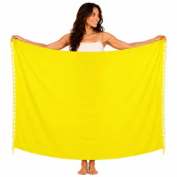 Klargul enfärgad sarong
