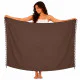 Brun sarong för sol, bad och som svalt strandplagg i storlek 180x115cm