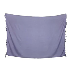 Enfärgad ljuslila strandkjol i mjuk gräddelin