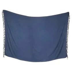 Enfärgad marinblå sarong i rayon