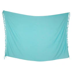 Enfärgad mintturkos sarong i rayon