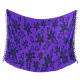 Lila sarong med klassisk design med småblommor