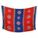 Sarong i asiatisk stil i rött och blått färgval