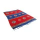 Sarong i asiatisk stil i rött och blått färgval