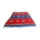 Sarong i asiatisk stil i rött och blått färgval