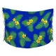 Sarong med blomtryck i färgerna blå, gul & grön