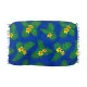 Sarong med blomtryck i färgerna blå, gul & grön