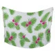 Vit sarong med blom- och bladtryck grön och cerise färg