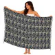 Savann-sarong med grafiskt mönster i svart och beige
