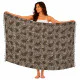 Leopardmönstrad sarong i beige, brunt och svart