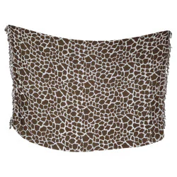 Brun sarong med ljusgrått giraffmönster