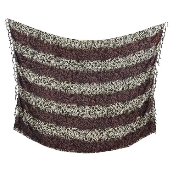 Savann sarong med ränder - Brun & Beige