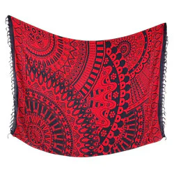 Röd sarong i Rayon-material för extra komfort