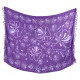 Lila sarong med hibiskusmönster‑tryck