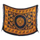 Orange sarong med vitt elefantmönster i mjukt material