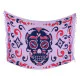 Ljusrosa sarong med stort marinblått Calavera-motiv