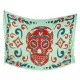 Ljusgrön sarong med rött Calavera-motiv och ornament