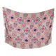 Ljusbeige sarong med rosa och marinblå Calaveramotiv
